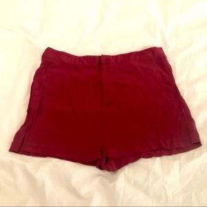Forever 21 maroon flowy shorts